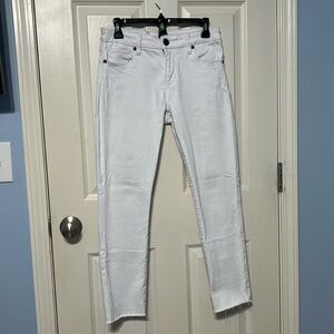 Kut fron the Kloth Reese Ankle Straight White Jeans
